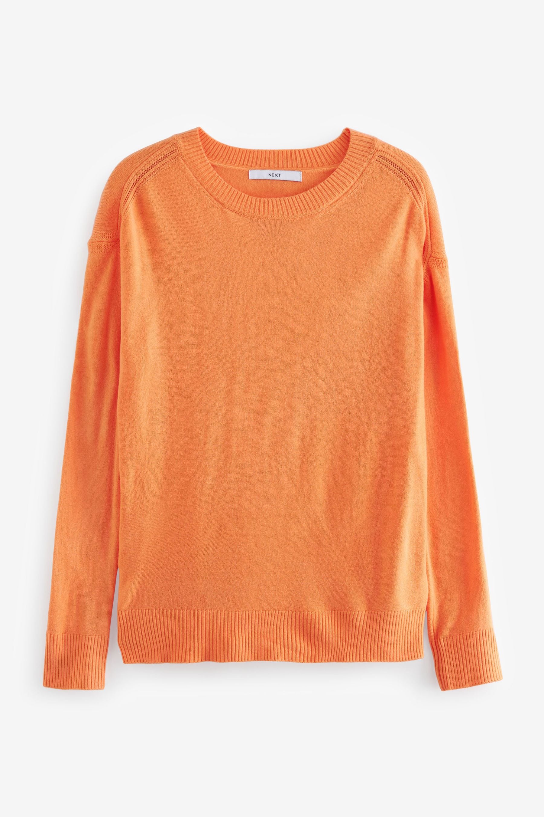 Orange Cosy Crew Neck Long Sleeve Jumper