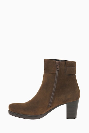 Gabor Dove Reh Suede Ankle Brown Boots
