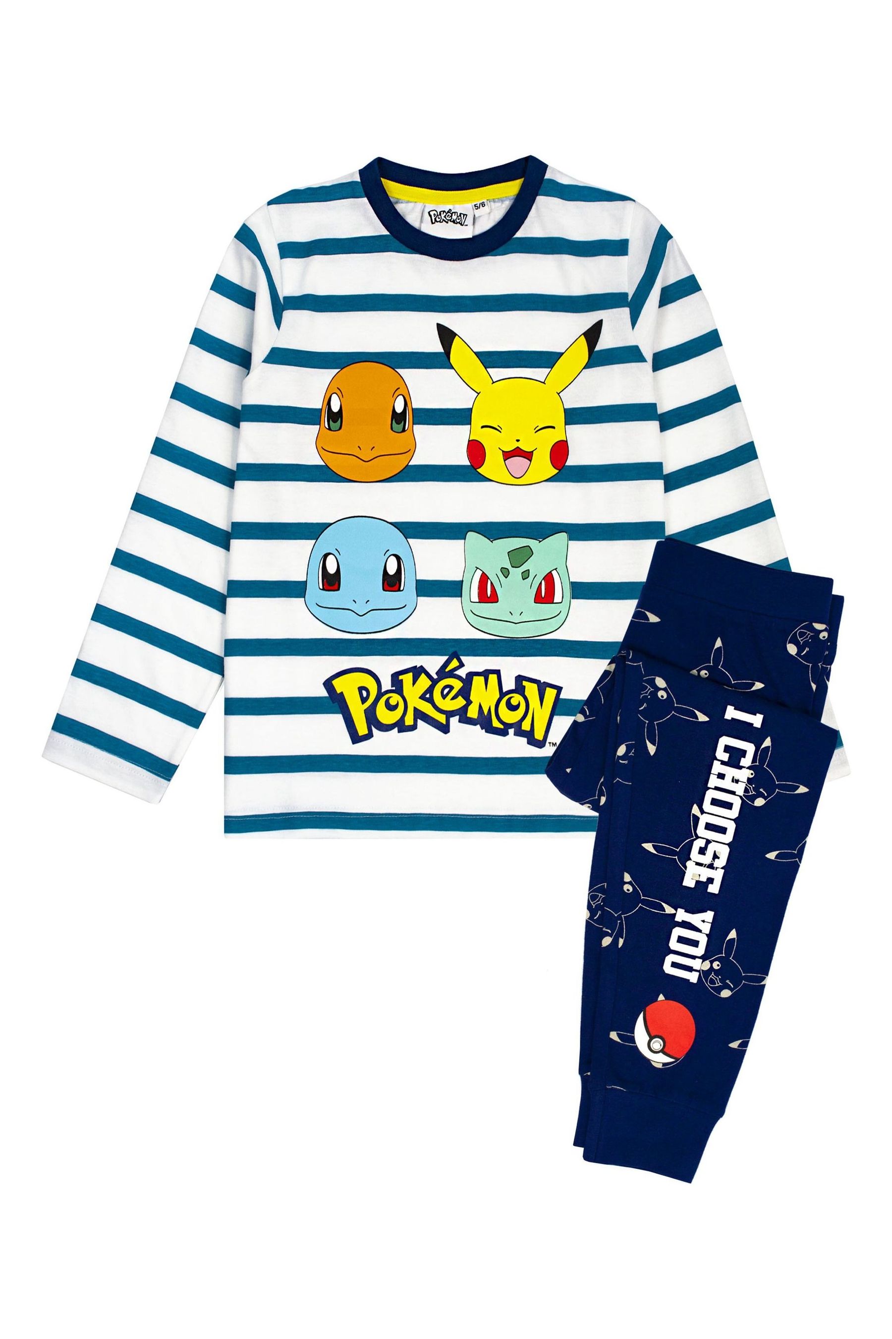 Buy Vanilla Underground Blue Pokemon Long Leg Kids Pyjama Set from