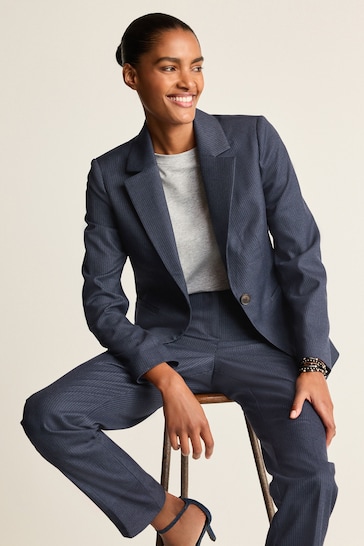 Navy Tailored Single Breasted Blazer