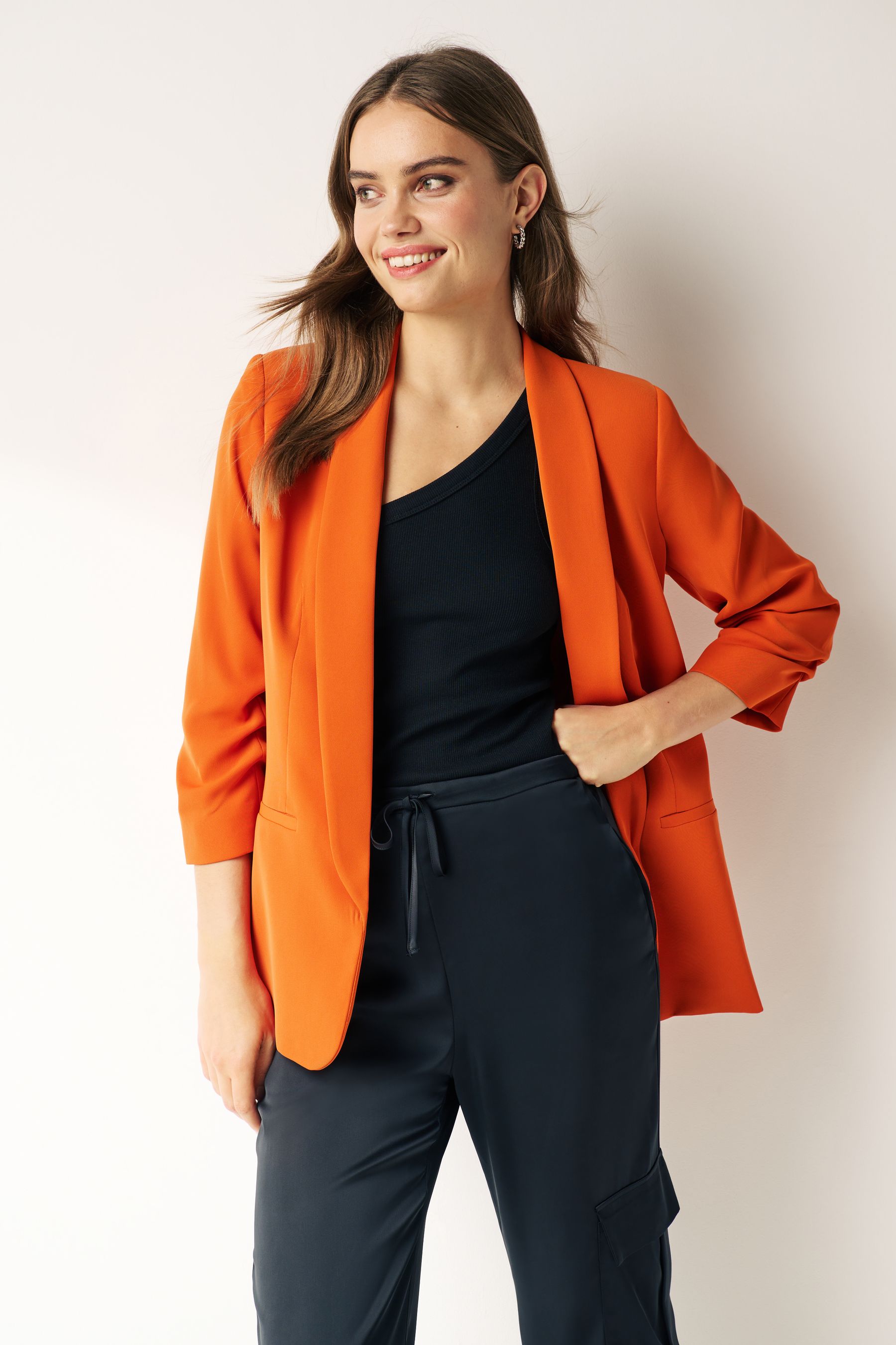 Orange blazer cheap for ladies