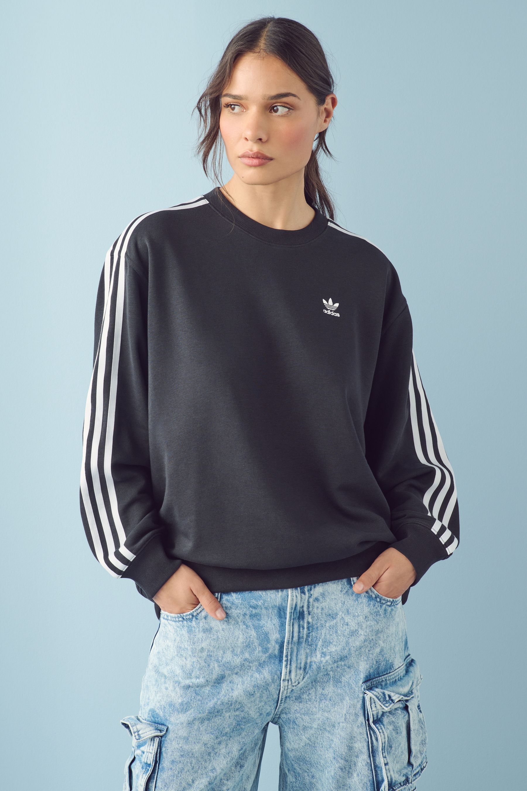 Adidas originals 3 stripes crew dress hot sale