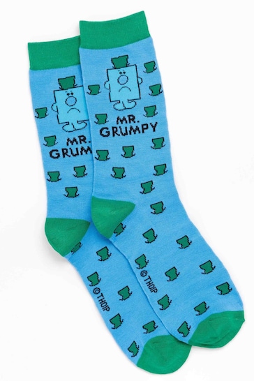 Vanilla Underground Blue Mr Grumpy Pusheen Green Mug And Sock Set