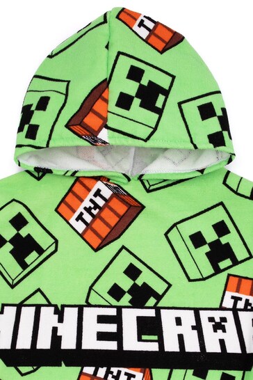 Vanilla Underground Green Minecraft Boys Licensing Towel Poncho