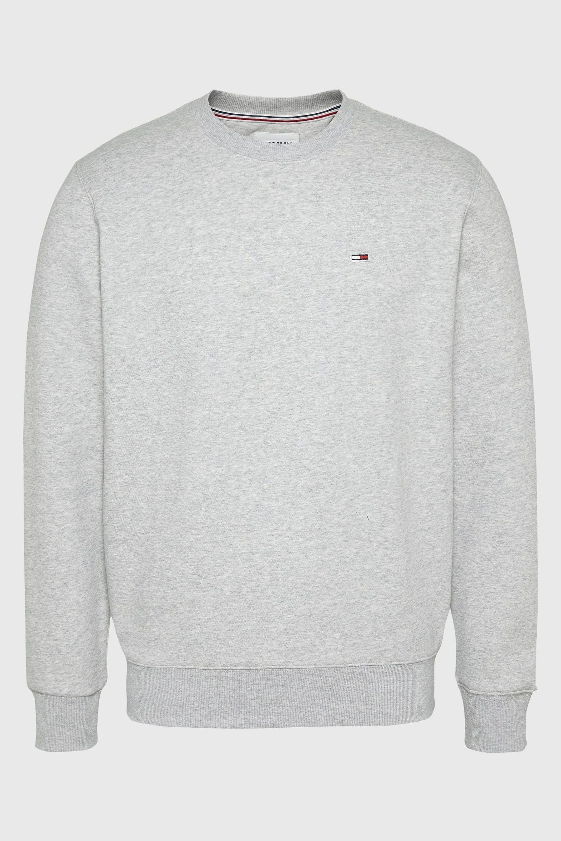Buy Tommy Jeans Grey Flag Patch Fleece Sweatshirt from the Next UK