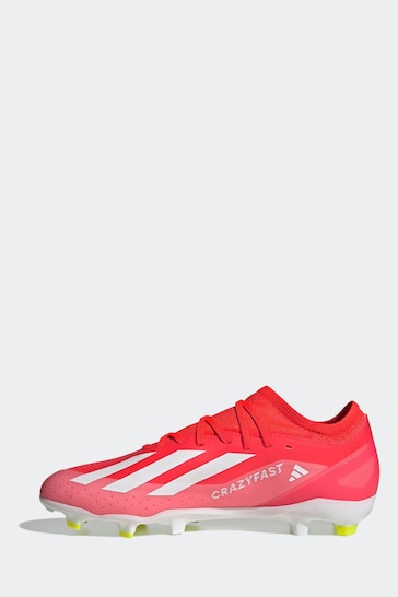 adidas Red/White Football X Crazyfast League Firm Ground Adult Boots