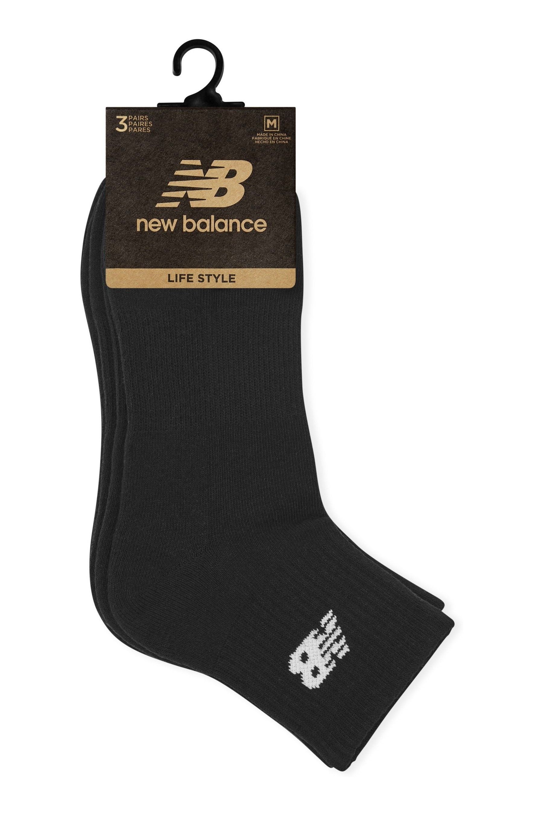 New balance black socks store