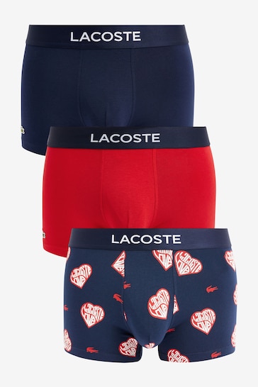Lacoste Red Core Essentials Men Black Trunks