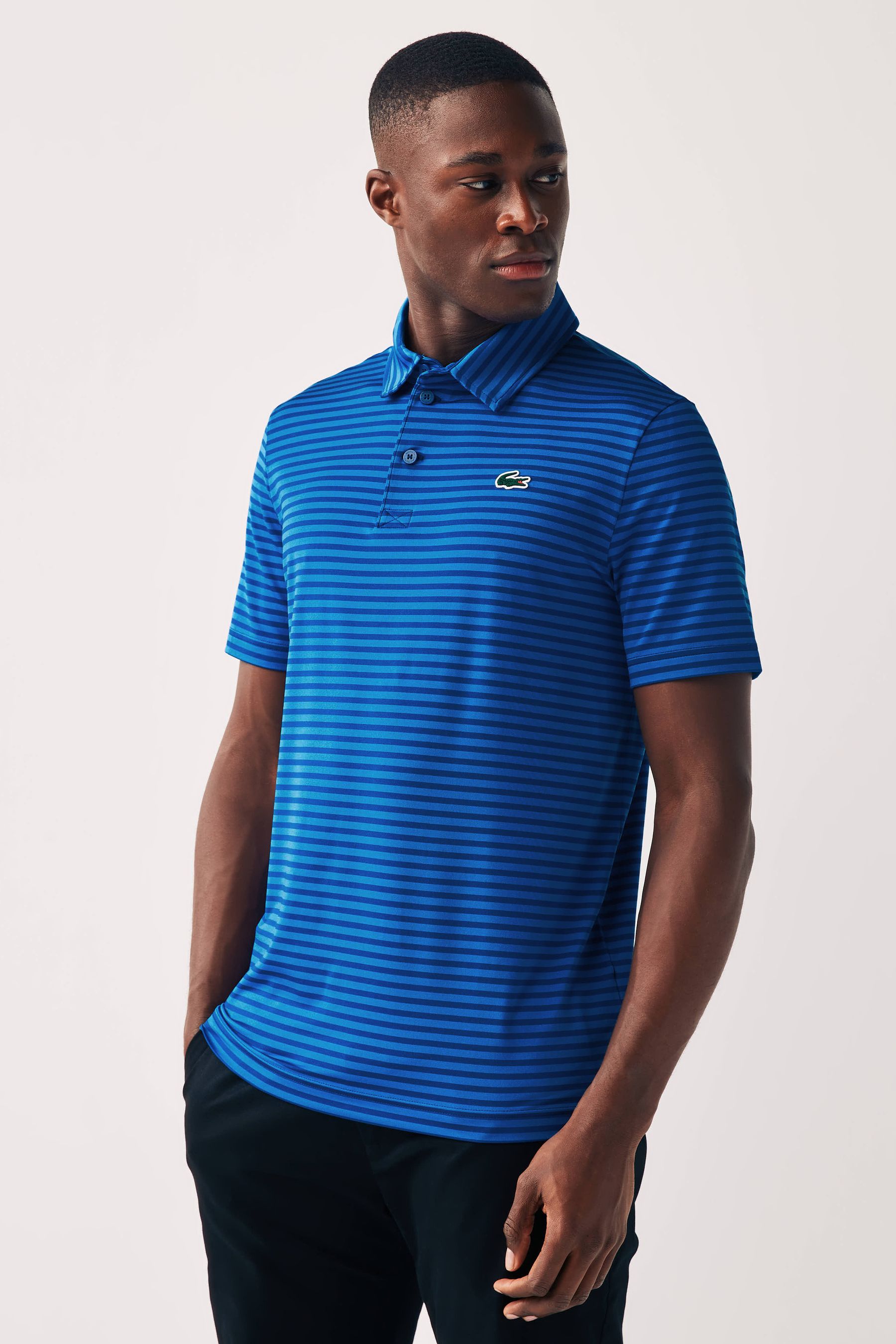 Lacoste striped deals collar polo