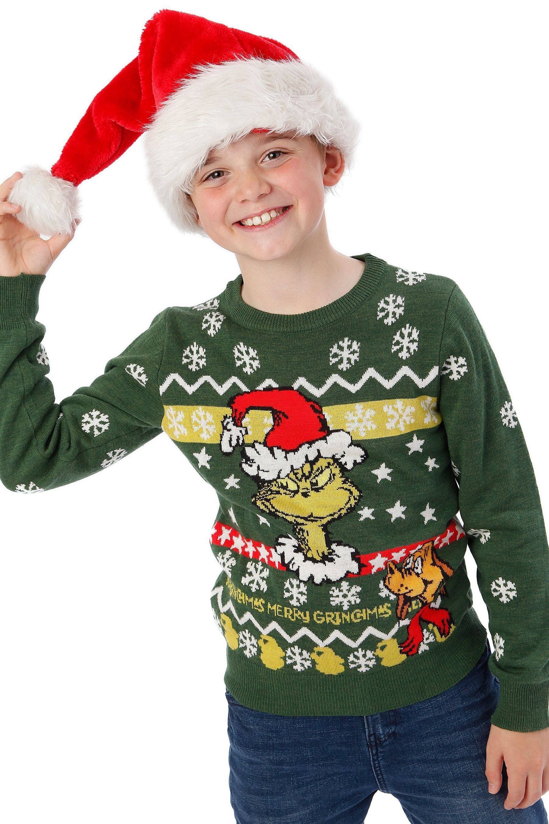 Kids grinch hot sale christmas jumper