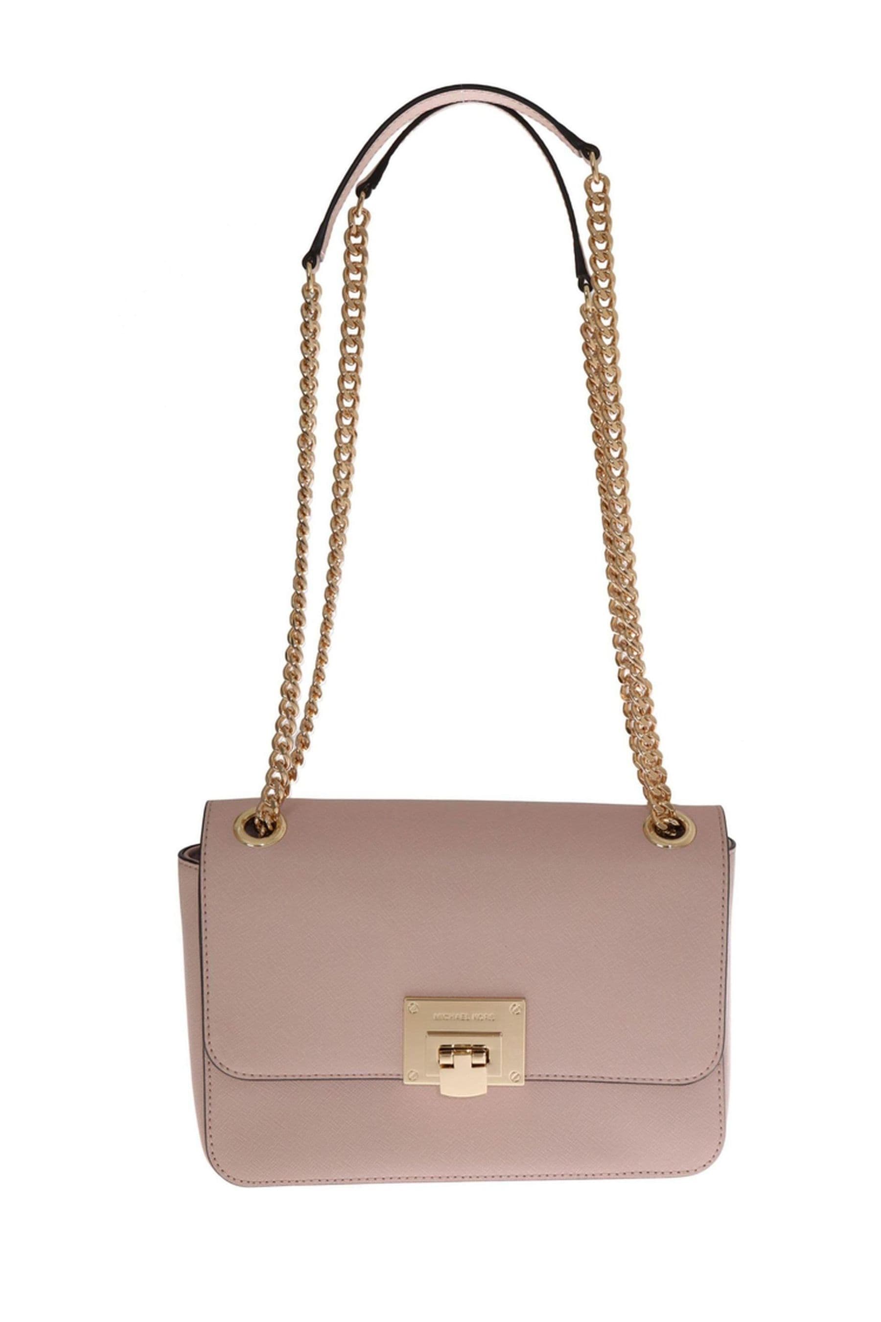Buy Michael Kors Pink TINA Leather Shoulder Bag from the Next UK