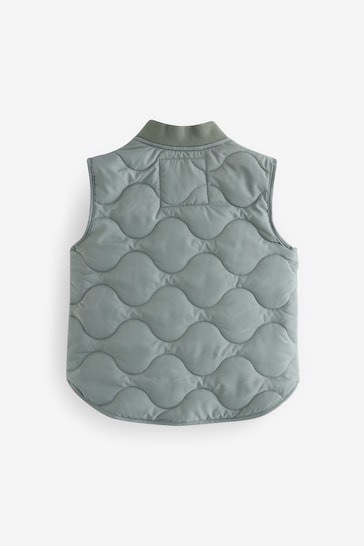 Sage Green Quilted Gilet (3mths-10yrs)