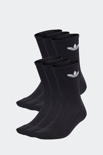 adidas Black TRE CRW Socks 6 Pairs