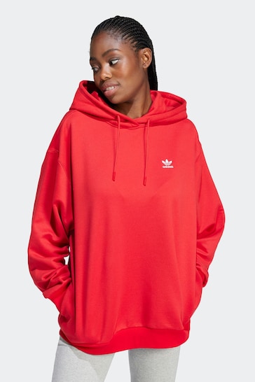 adidas Originals Red Trefoil Oversized Hoodie