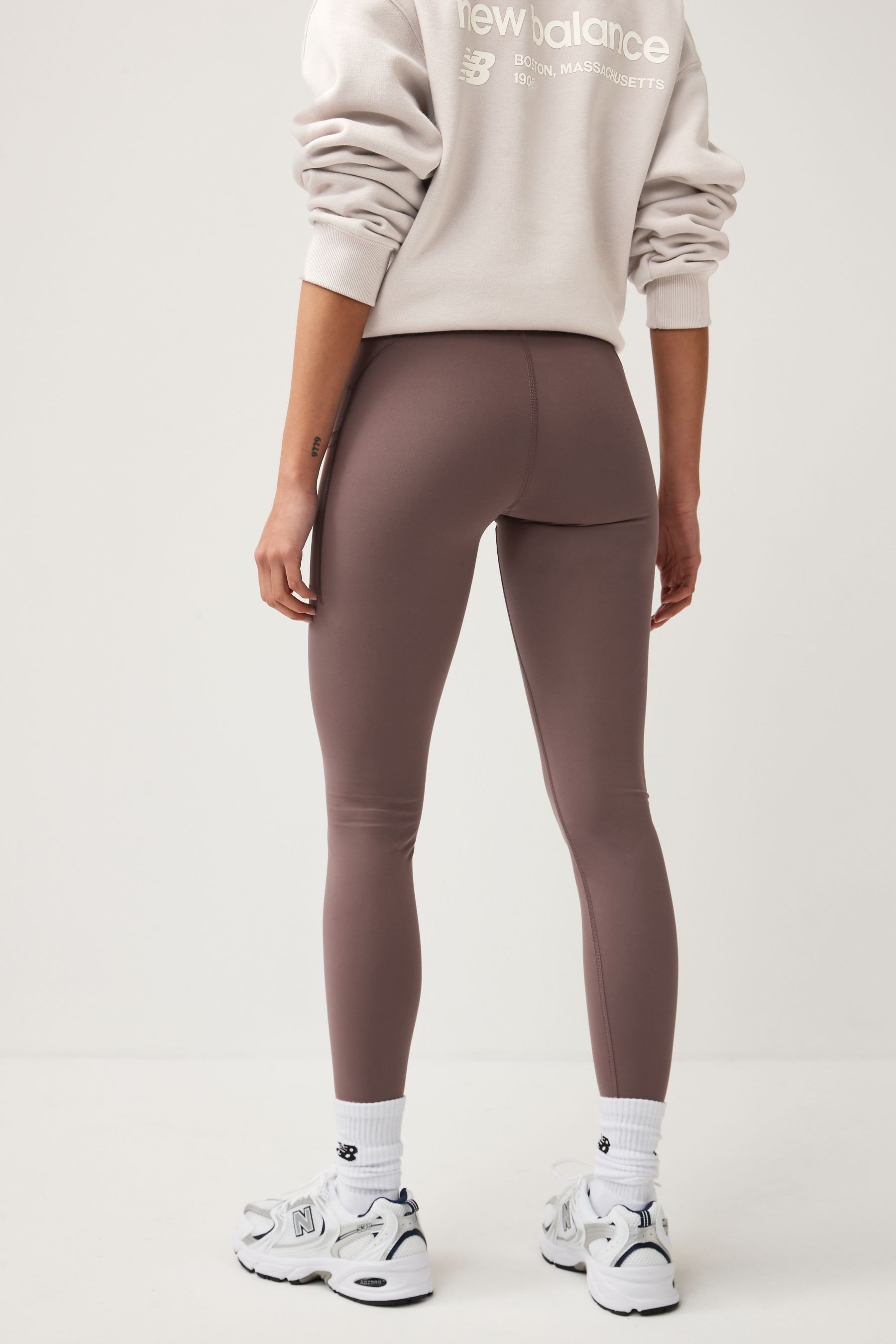 New Balance Womens Running Sleek 27 Inch High Rise Legging - Brown |  very.co.uk