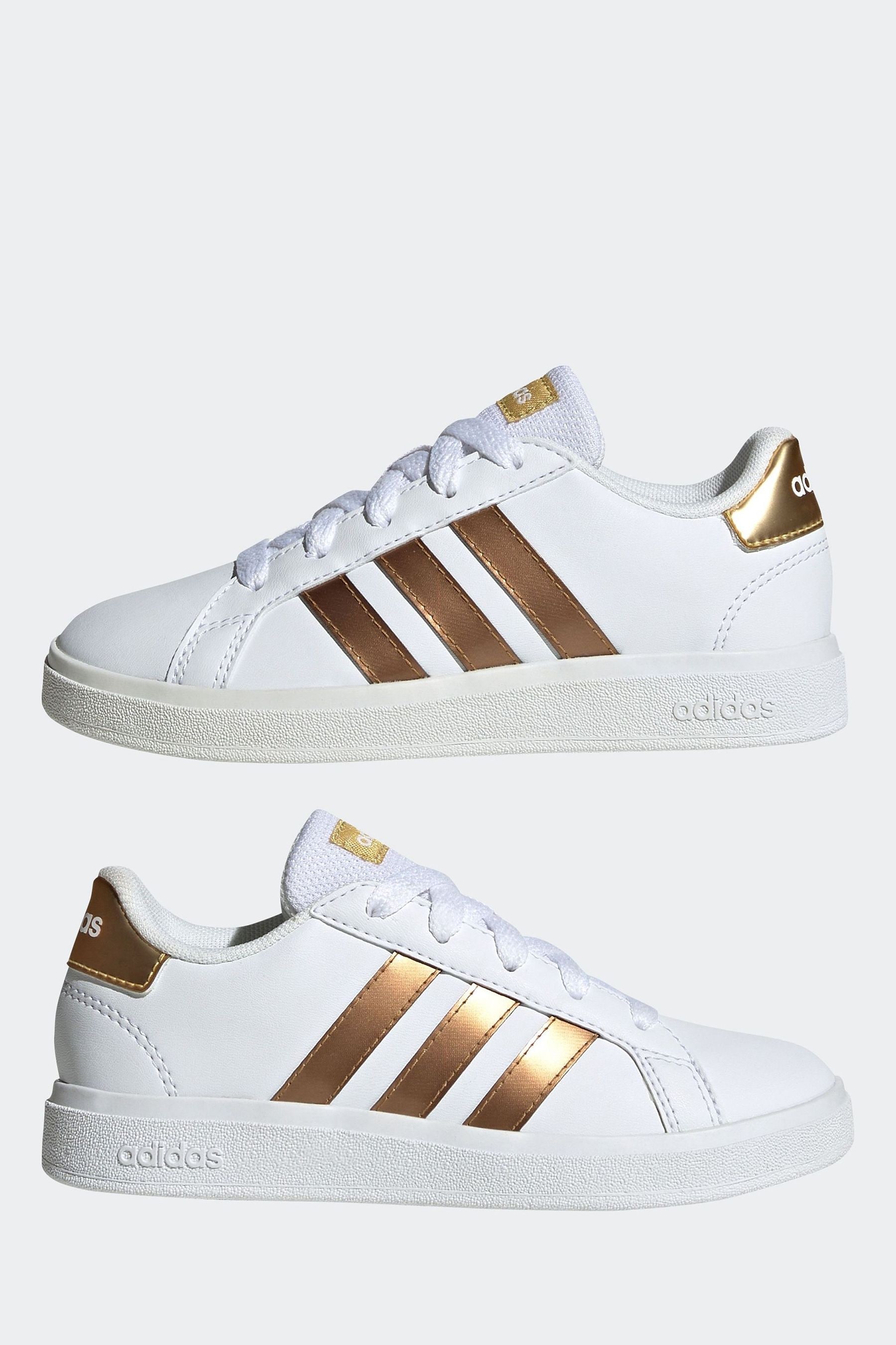 Buy adidas White Gold Sportswear Grand Court Lifestyle Tennis Lace