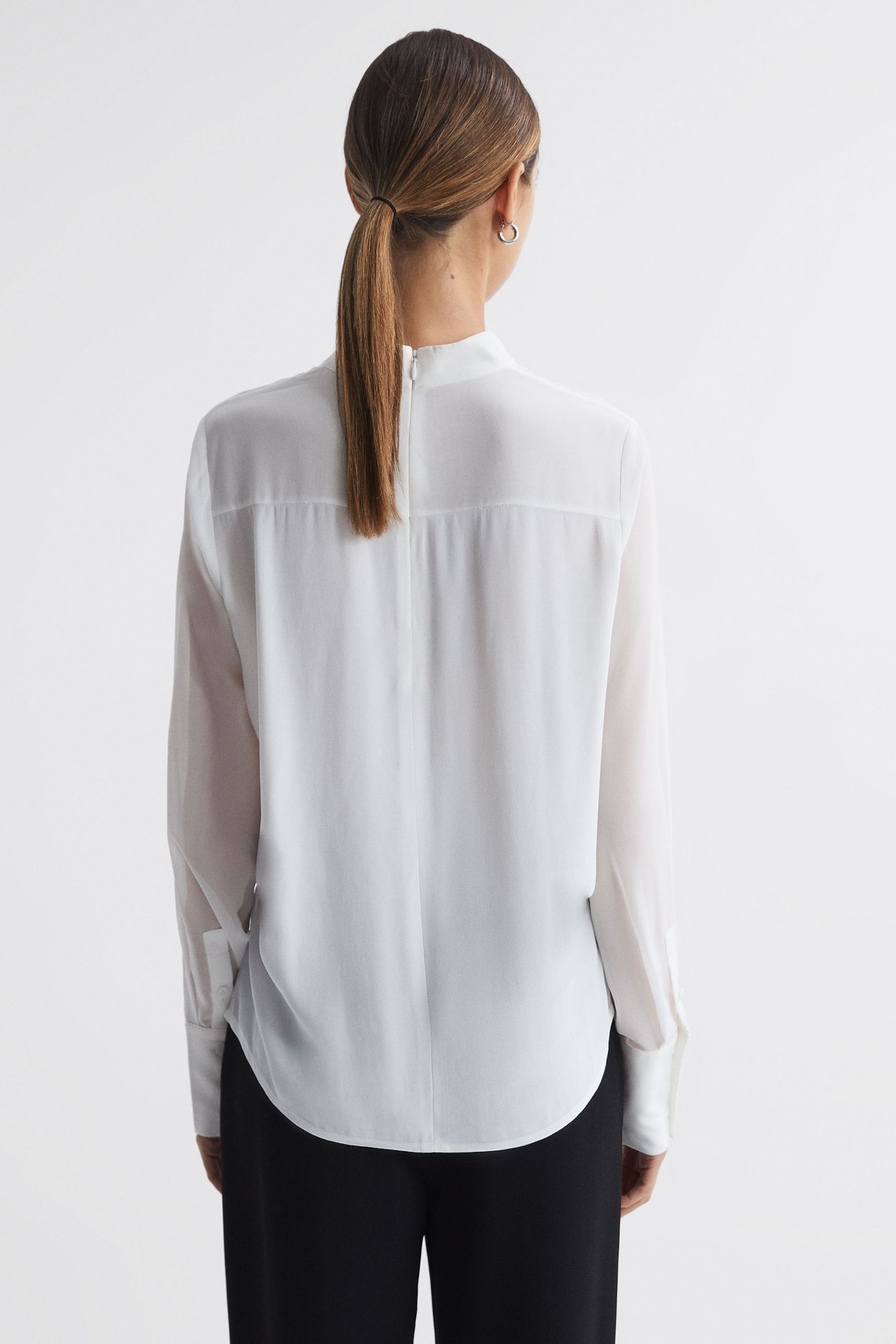 High neck blouse next hot sale