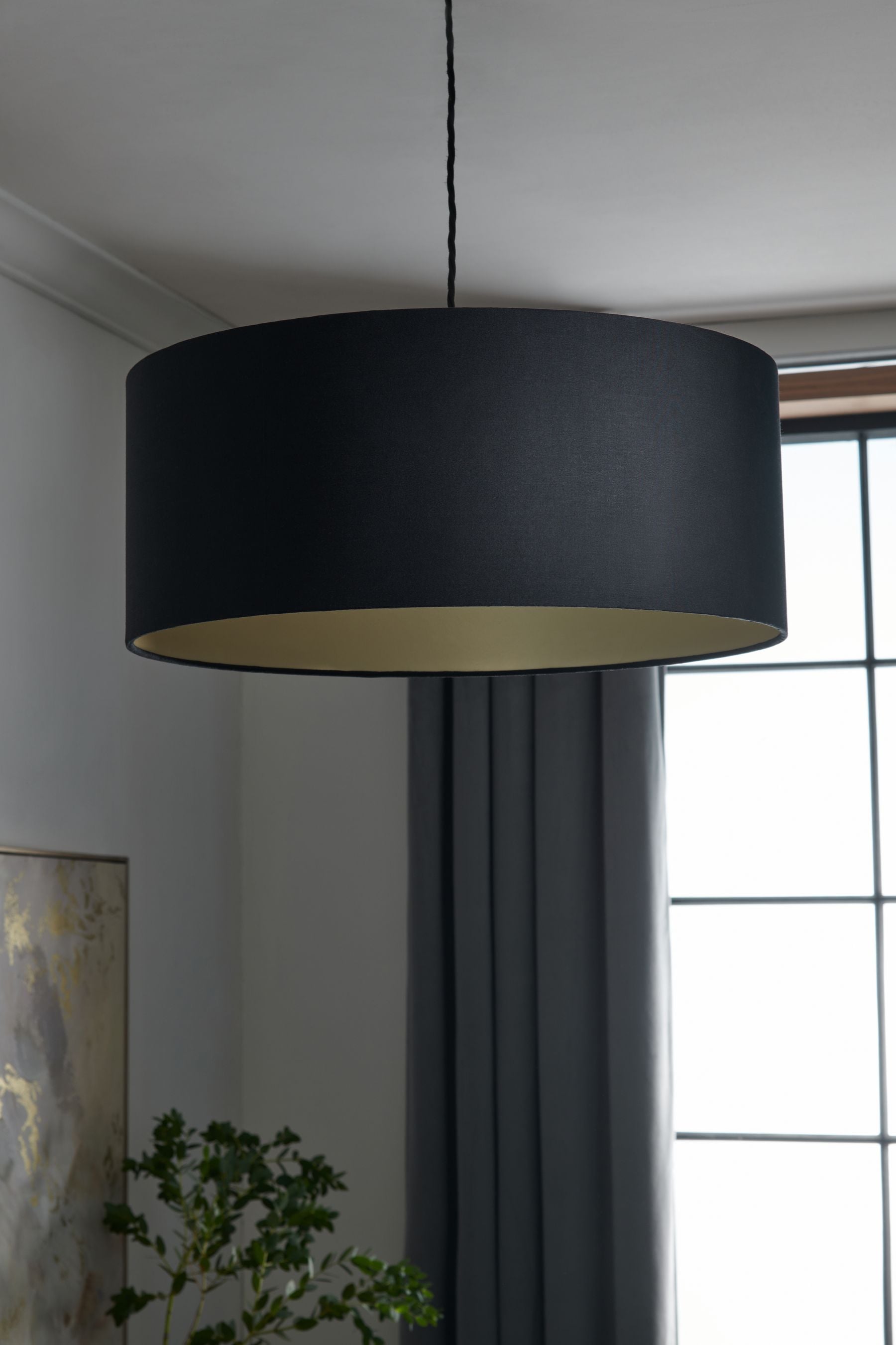 Black Rico Easy Fit Pendant Lamp Shade