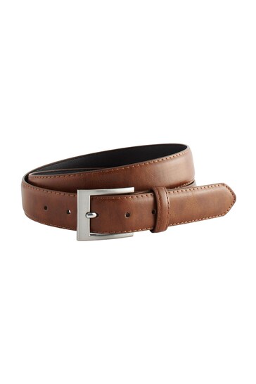 Tan Brown Faux Leather Belt