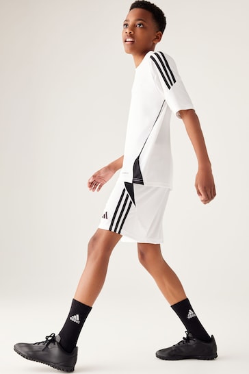 adidas White/Black Tiro 24 Shorts