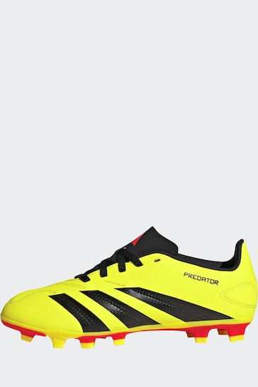 adidas Yellow Football Predator 24 Club Flexible Ground Kids Boots