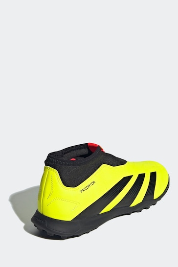 adidas Yellow Football Predator 24 League Laceless Turf Kids Boots
