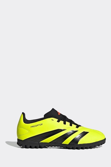 adidas Yellow Football Predator 24 Club Turf Kids Boots