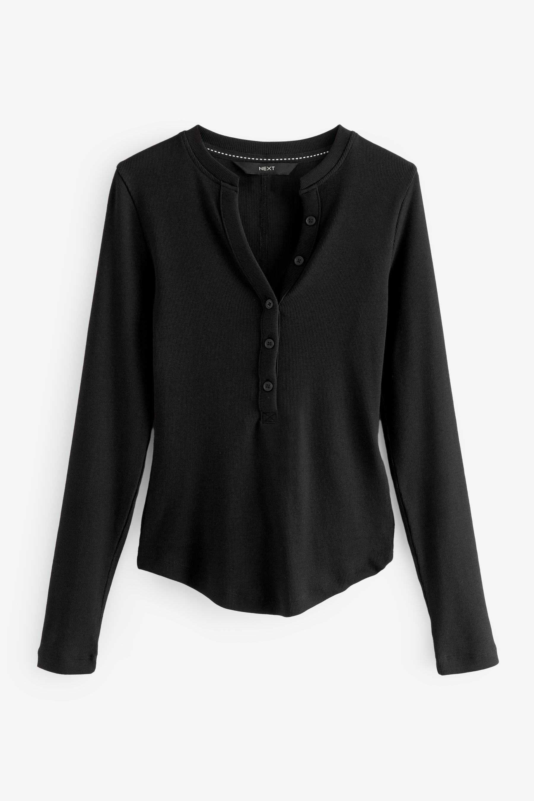 Black henley shirt womens hot sale