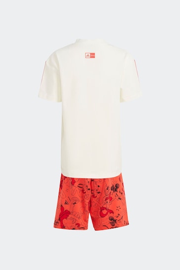 adidas Red/White Sportswear X Disney Mickey Mouse T-Shirt Set