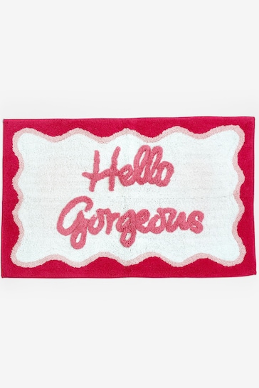 Buy Pink Hello Gorgeous Bath Mat from the Next UK online shop