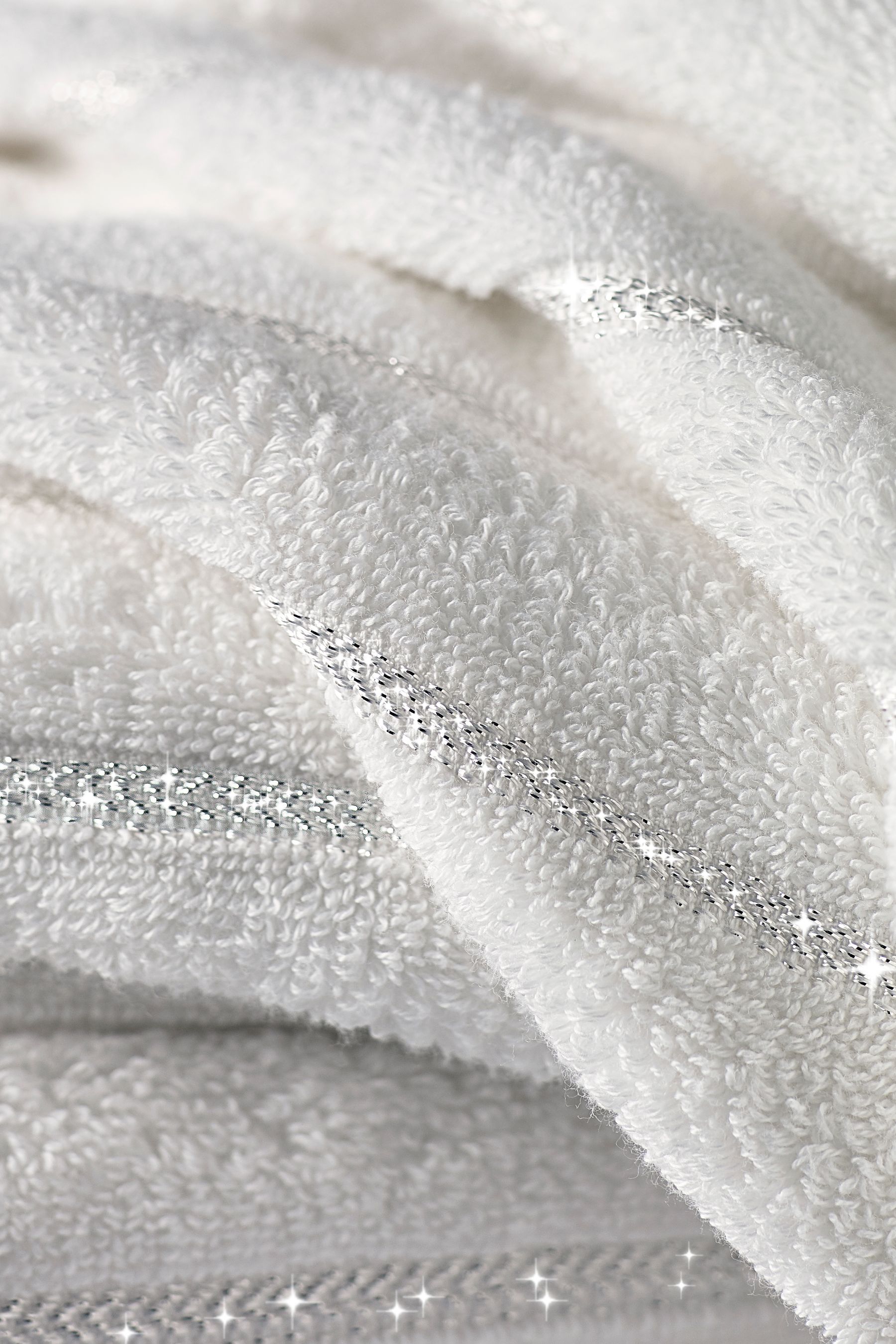 White sparkle towels outlet