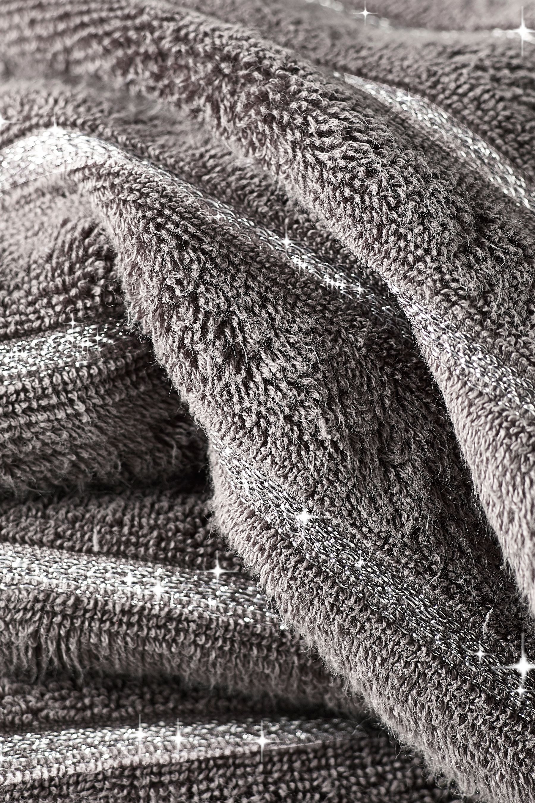 Grey sparkle towels store