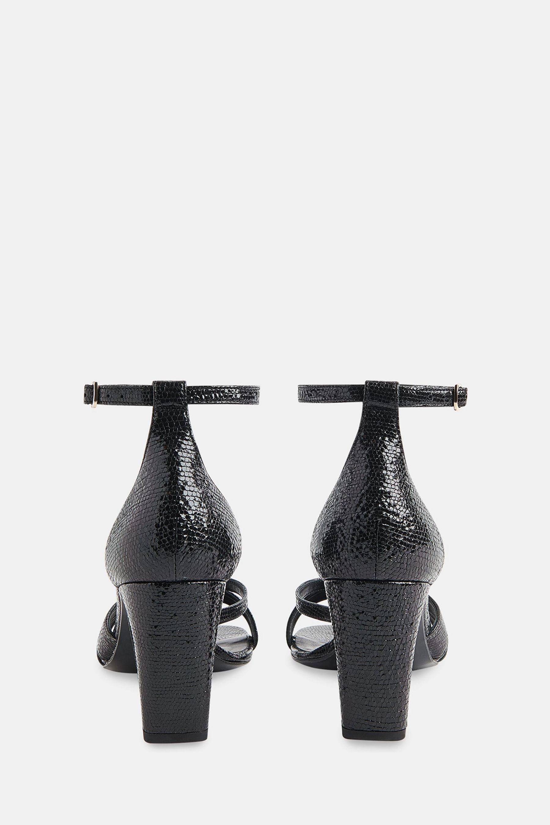 Buy Whistles Hailey Strappy Heeled Black Sandals from the Next UK