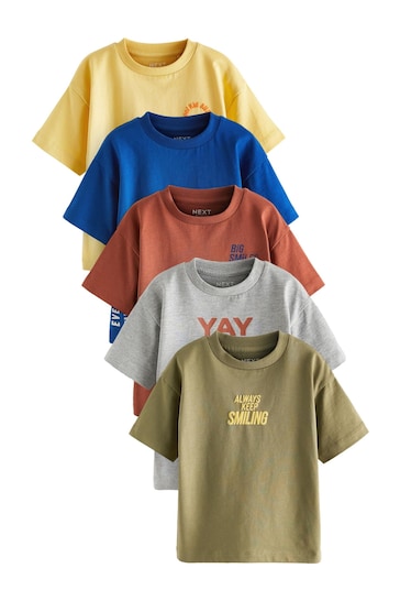 Multi Short Sleeve T-Shirts 5 Pack (3mths-7yrs)