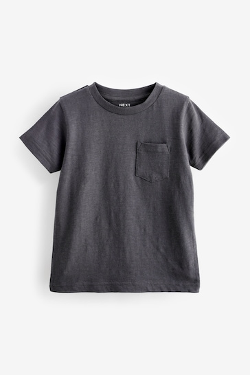 Charcoal Grey Short Sleeve Plain T-Shirt (3mths-7yrs)