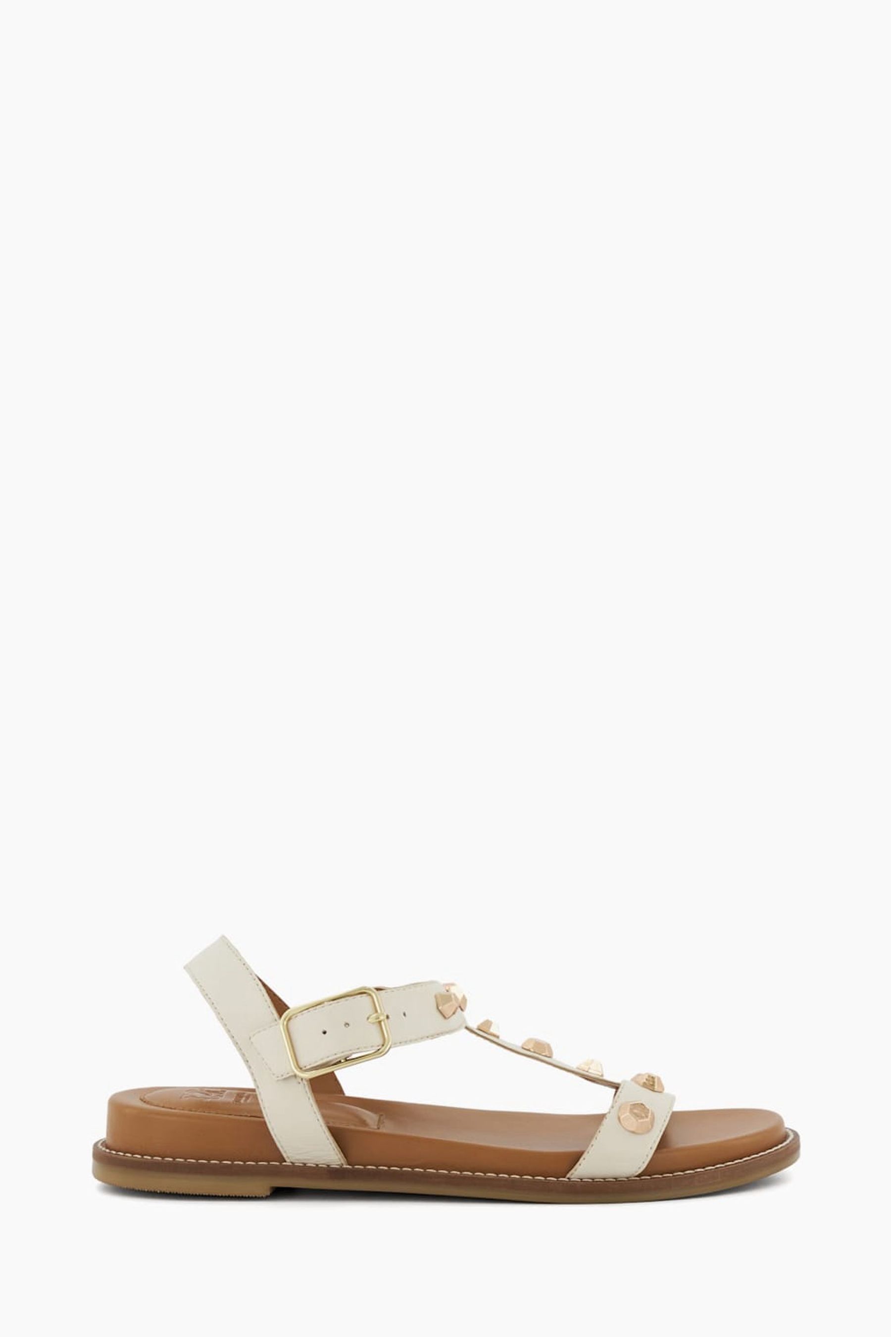 Buy Dune London Cream Laurels Studded T Bar Sandals from the Next