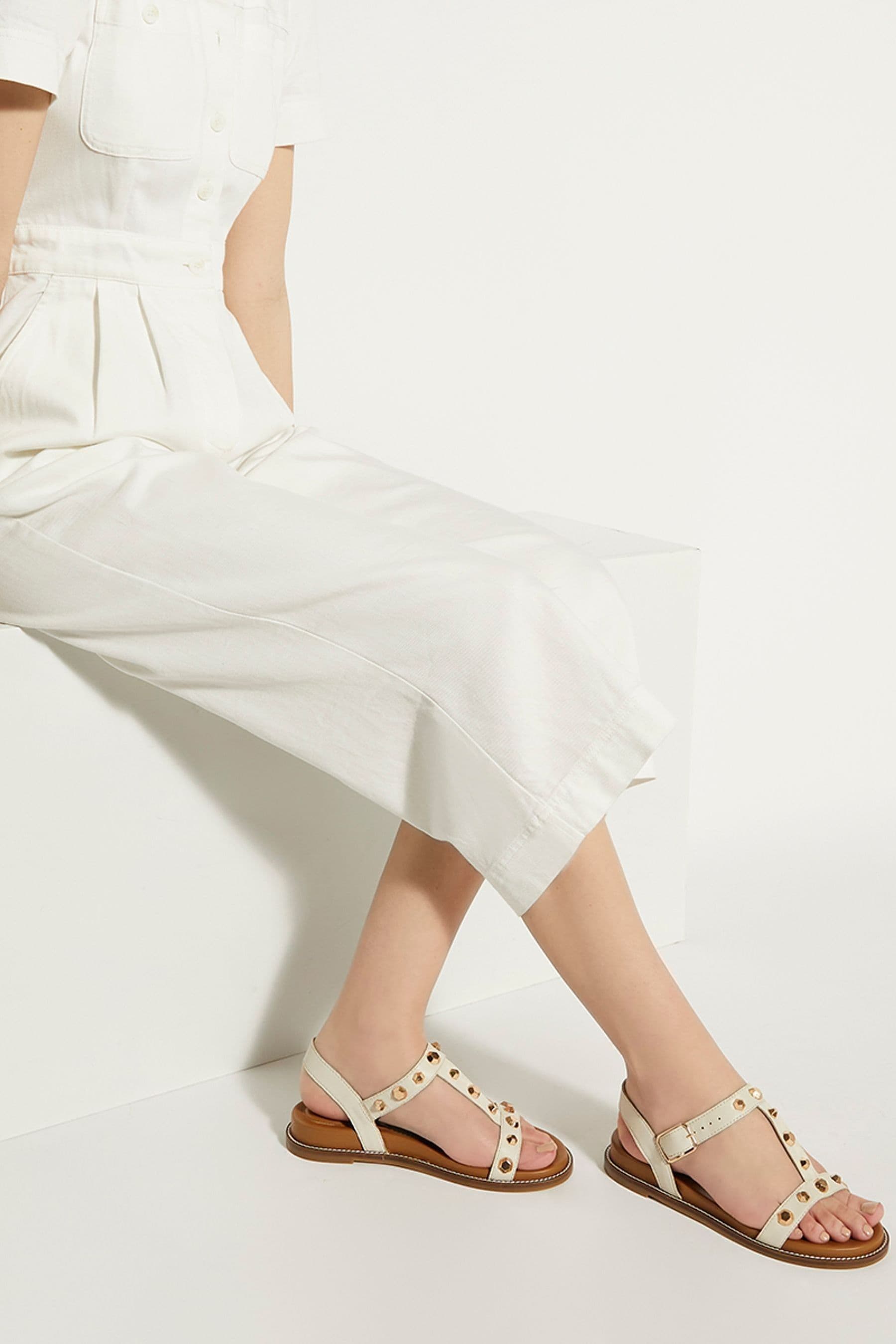 Dune cream 2025 sandals