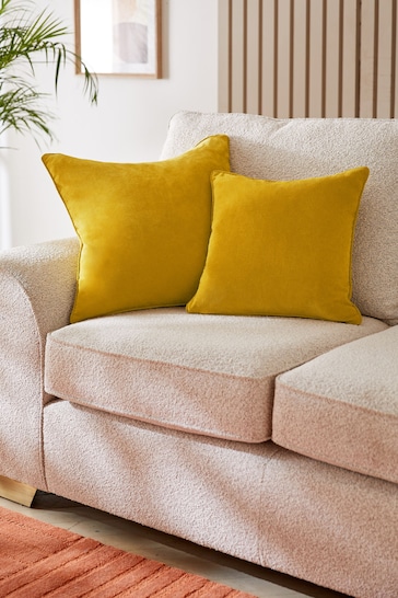 Chartreuse Yellow 45 x 45cm Soft Velour Cushion