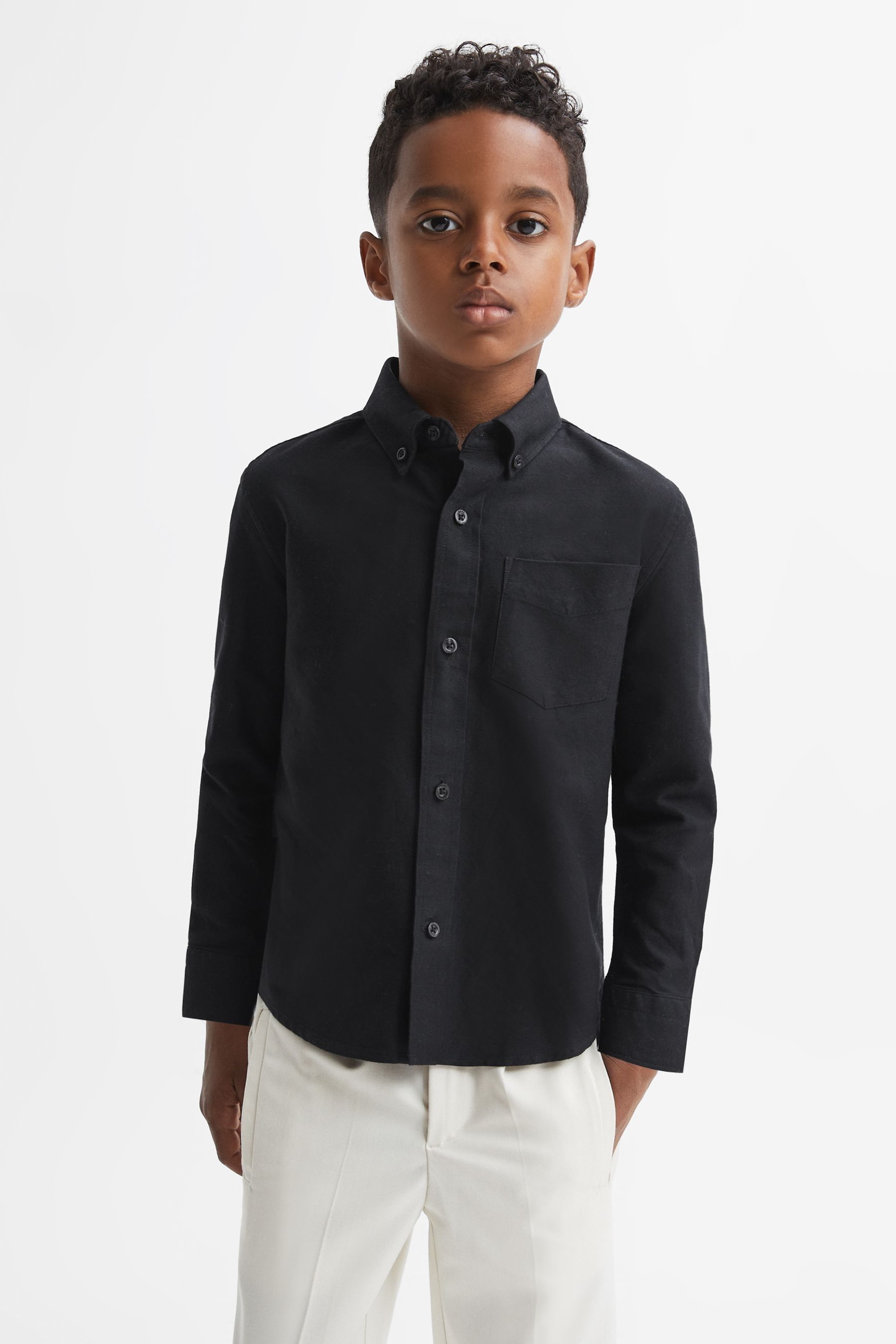 Slim fit black denim shirt hotsell