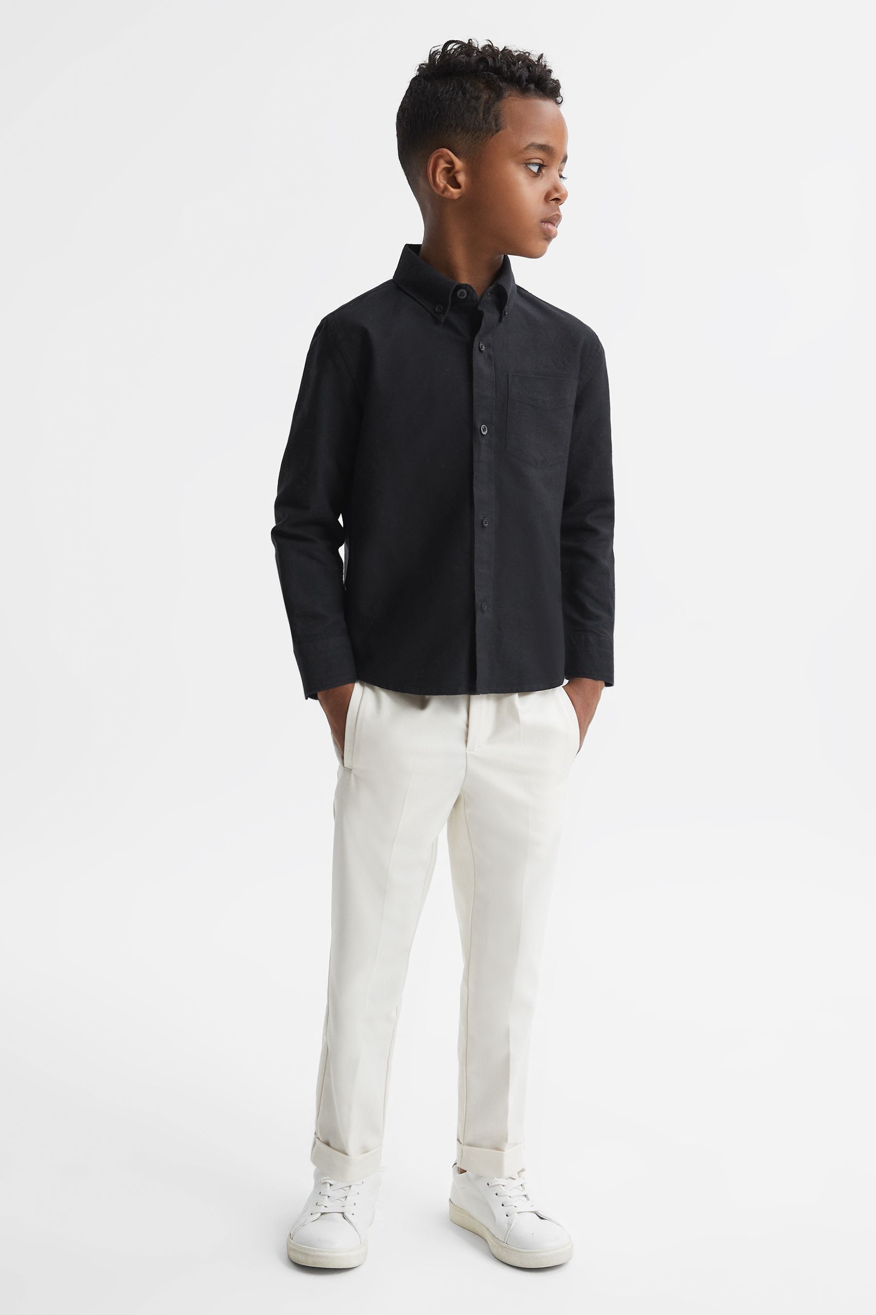 Black hotsell shirt boys
