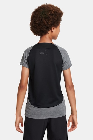 Nike Grey DriFIT Academy Short Sleeve Football T-Shirt