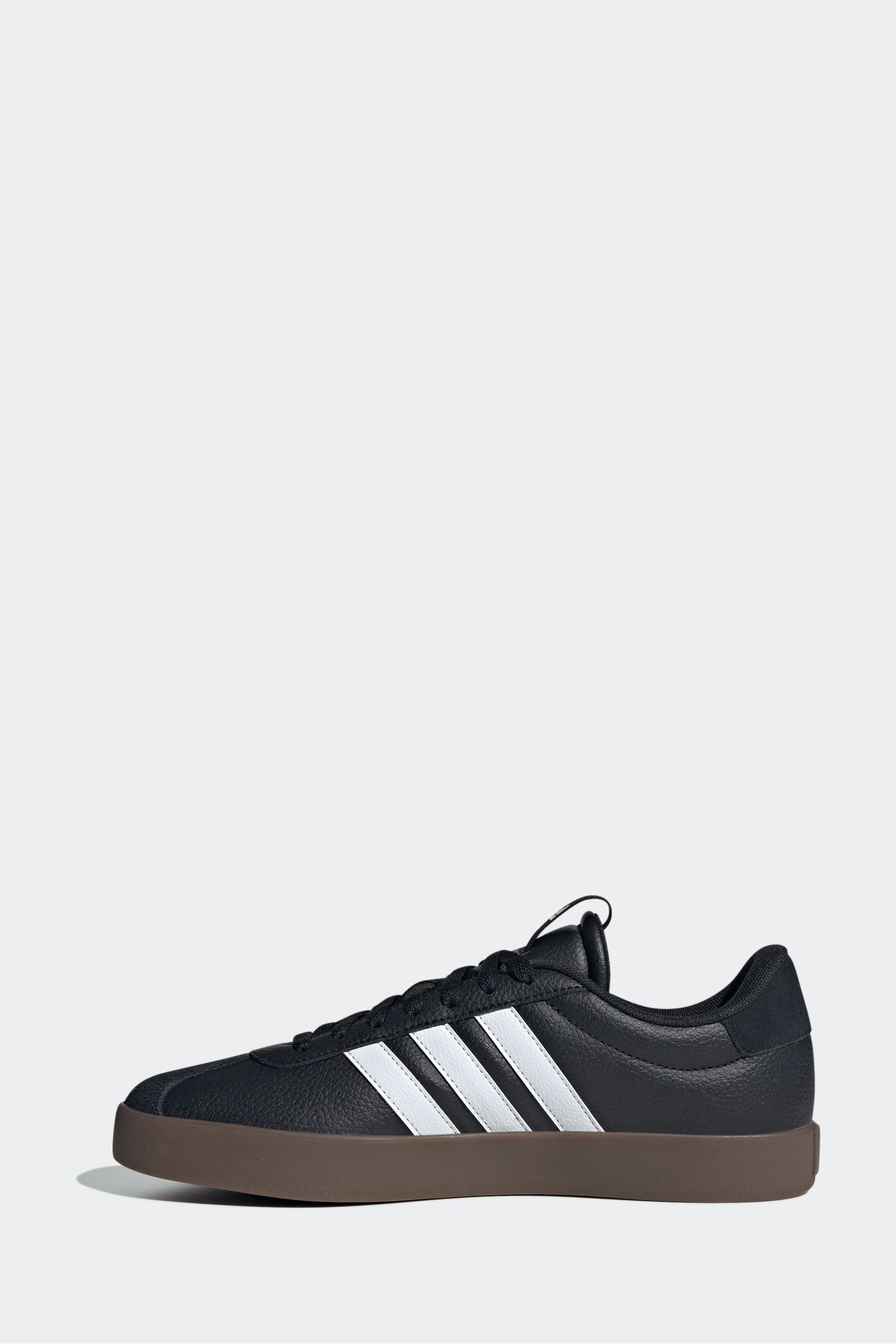 Adidas black store trainers white sole