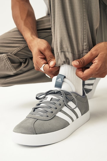 adidas Grey/White VL Court 3.0 Trainers