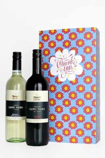 Le Bon Vin Thank You Italian Red & White Wine Duo Boxed Gift