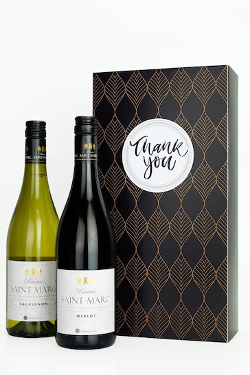 Le Bon Vin Thank you French Red & White Wine Duo Boxed Gift
