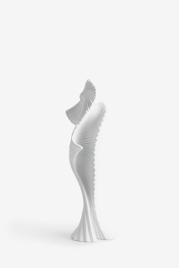 White Pleat Sculpture Ornament