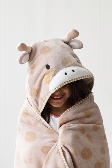 Giraffe Natural Children's Cotton Hooded Towel