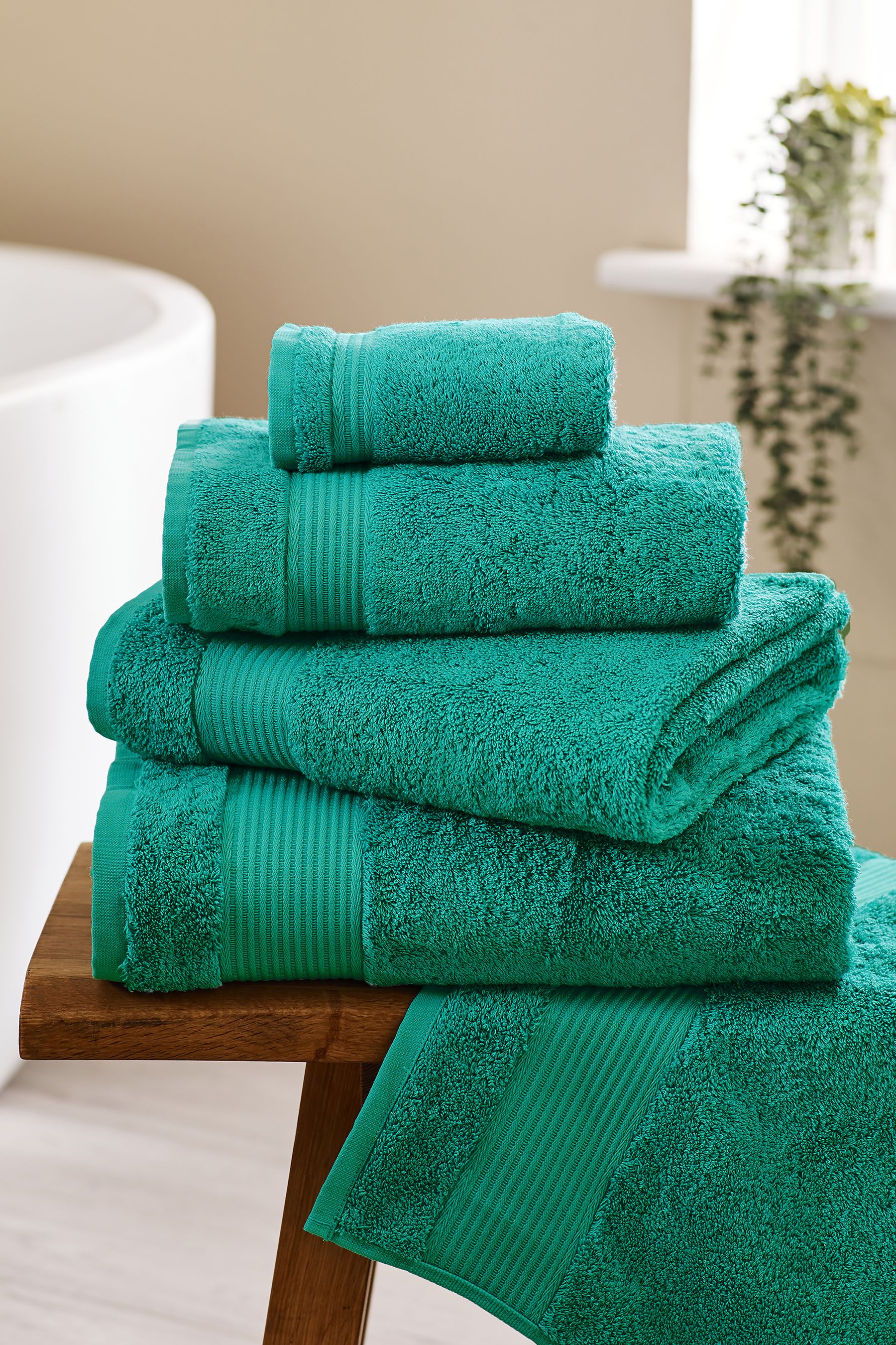 Dark green cheap egyptian cotton towels