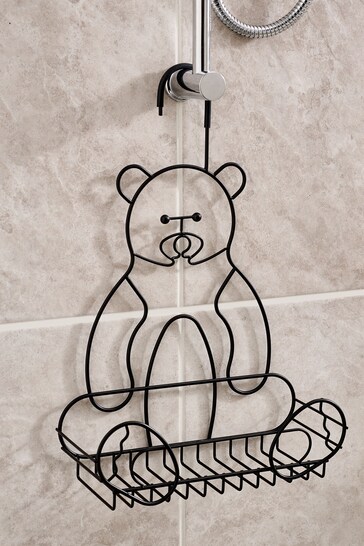 Black Bertie Bear Shower Caddy