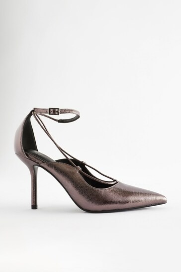 Pewter Forever Comfort® Point Toe Heel Shoes